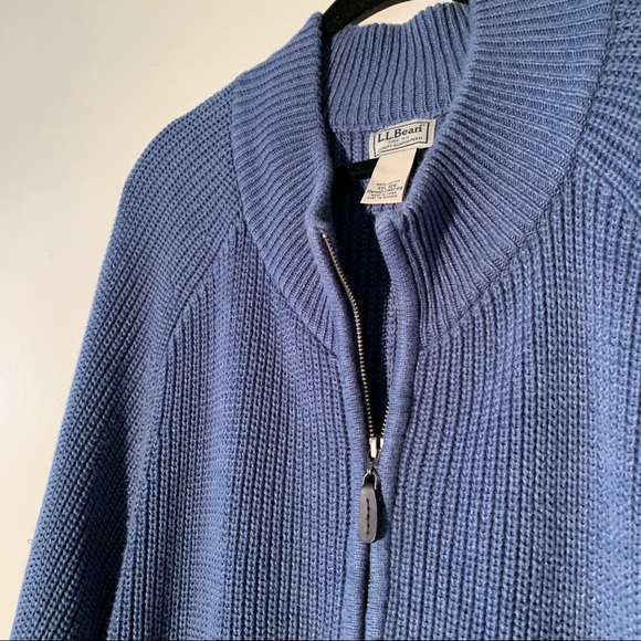 L.L. Bean Men’s Blue Sweater Full Zip | 2X - Picture 4 of 6